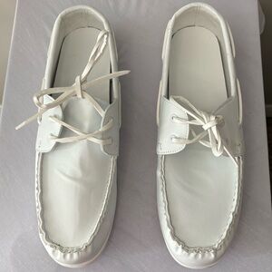 White Men's Boat Shoes